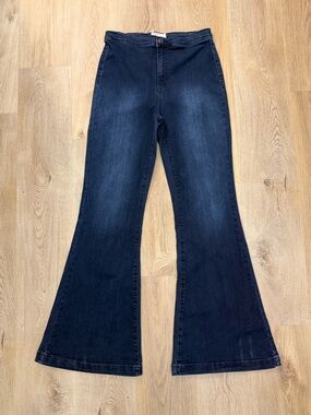 Altar'd State Dark Blue High-Rise Flare Jeans